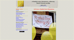 Desktop Screenshot of madach.gondola.hu
